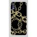 Soft TPU protective case for Samsung M10 056 leather black elegant chains gold luxury