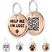 MyLuckytag stainless steel QR code pet ida for cat brands-pet online profile-scan qr reception instant pet location alert email "Help me im Lost" Redgold
