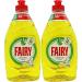 Fairy Original Washing Up Liquid Pack of 2 x 320 ml Dishes Grease Cleaner Dishwashing Bundle Housold 320ml Fairy (LEMONS)