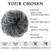 SARLA Messy Bun Hair Scrunchie for Women - Curly Wavy Updo Ponytail Extension in Black mix Gray & White Tips - Buy Online on GoSupps.com