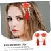 Housoutil 1 Pair Hair Accessories Tassel Flower Hair Clip Floral Hair Grip Children Tassel Hairpins Chinese Style Hair Clips Kids Hair Clips Red Issue Card Zinc Alloy - Buy Online on GoSupps.com