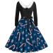 Stylish Sky Blue Christmas Skirt for Women - Cartoon Pulli Dress Sexy Party & Fashion Dress for Autumn/Winter - Buy Online on GoSupps.com