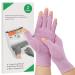2-Pair Arthritis Compression Gloves for Alleviate Rheumatoid Osteoarthritis Carpal Tunnel Raynauds Disease Ease Muscle Tensi on Fingerless Breathable & Moisture Women and Men (Purple Large) Purple L