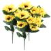 Zerodeko 3pcs Sunflower Home Decoration Botanical Decor Faux Floral Arrangements Sun Flowers Home Decor Plant Decorations Artificial Bouquet Layout Flowers Fake Bouquet Silk Flower Wedding As Shown Medium