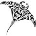Dopetattoo 6 sheets Temporary Tattoos for Men and Women Stingray Maori Tribal Polynesian Fake Tattoo for Neck Arm Hands Leg
