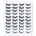 Drerio 20 Pair of false eyelashes 3D eyelashes fluffy eyelashes artificial mental seeds eyelashes eyelashes artificial eyelashes dramatic long eyelashes natural look 5 styles for eyelash extensions