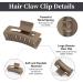 Somnr 3 PCS Claw Hair Clips for Women and Girls 3.4"ABS Material Anti Slip Strong Hold Rectangle Hair Claw Matte Texture Hair Claw Clips for Thick Hair gray brown purple - Buy Online on GoSupps.com