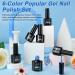 LKE Gel Nail Polish Set - 6 Summer Colors Light Baby Blue & White Soak Off UV/LED Nail Kit for DIY & Salon Manicure Pedicure - Perfect Gift for Nail Art Lovers - Buy Online on GoSupps.com