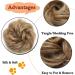 Sego Hair Part Dutt Hair Tie - Thick Hair Extensions for Voluminous Updos | Light Brown & Ash Blonde Mix #12T24 - Buy Online on GoSupps.com