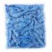 100Pcs Disposable Elastic Plastic Shower Caps Bath Hair Cap for Spa Home Use Hotel and Hair Salon (Blue)