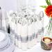 LLSF 210 Piece Silver Plastic Dinnerware Set - Disposable Plates, Cups, Napkins, and Cutlery for Wedding and Party - Buy Online on GoSupps.com