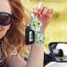 COEQINE Chapstick Holder Keychain for Women & Girls - Clip-on Lip Balm Sleeve Pouch - Travel Accessory in Green Flower Bird Design - Buy Online on GoSupps.com
