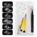 Kalione glasses pads 24 pairs of screw-on soft silicone metal core air chamber-glass chamber-nose pads glasses pad substitute with micro-screw glasses screwdriver glasses cleaning cloth tweezers