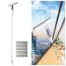 RRRYYYZZ 75'' Spray Window Washing Kit with 4-Section Extension Pole 4 in 1 Window Cleaner Squeegee Window Washer Squeegee Kit with Sewage Collector and 5 Pads