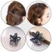 MILISTEN Mini Rhinestone Hair Claw Clips for Women Girls - 2pcs Flower Shape Non-Slip Jaw Clips - Buy Online on GoSupps.com