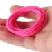 Buy Neon Pink Fabric Hair Ties - 50 pcs Nylon Elastic Ponytail Holders | Fluorescent Pink Scrunchy Bands - Buy Online on GoSupps.com