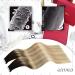 Moresoo 22 Inch Tape in Balayage Blonde Human Hair Extensions - Brown Ombre to Caramel Blonde with Platinum Blonde Highlights - 20Pcs/50g - Buy Online on GoSupps.com