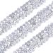 11 Yard 1 Inch Silver Elastic Sequins Trim - 3 Row Glitter Sequin Bling Fabric Ribbon for Crafts & Dress Embellishments - Buy Online on GoSupps.com