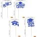 Rsstarxi 24 Pack 2024 Graduation Cupcake Toppers Glitter Congrats Grad 2024 Graduation Cap Diploma Cupcake Picks for Class of 2024 Graduation Theme Party Cake Decorations Blue - Buy Online on GoSupps.com