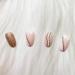 Pink Short Almond Press on Nails with White Heart Design - 24Pcs | Glossy Acrylic Fake Nails for Women and Girls - Buy Online on GoSupps.com