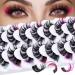 Uranian False Eyelashes Cluster Colored Fluffy Faux Mink Lashes Dramatic Individual Eyelashes with Color Natural Look Lashes Long Volume Fake Eyelashes for Women and Girls