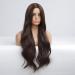 HAIRCUBE Long Dark Brown Curly Synthetic Wig for Women - Middle Parting Cocoa Brown - Buy Online on GoSupps.com