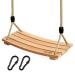 PELLOR Beech Wood Tree Swing Seat Hanging Swing Seat for Adult Kids Children Swing Chair Indoor and Outdoor Garden Play Beige