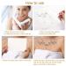 6 Sheets Waterproof Rose Flower Temporary Tattoos for Women - Sexy Underboob & Waist Tattoos, Black Jewelry Bowknot Design - Long Lasting Body Art Stickers - Buy Online on GoSupps.com