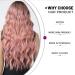 Esmee Long Wavy Pale Pink Wig with Bangs - Curly Synthetic Hair for Women, Heat Resistant Fiber - Perfect for Daily Wear, Parties, and Cosplay - Buy Online on GoSupps.com