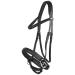 Marengos - bridle bridle soft bitless Comfort |Leather bridle & with anatomically shaped piece of neck |Bridle with reins & stainless steel fittings |Size whole blood |Horses accessories in black