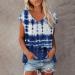 Short Sleeve T Shirts Clothing Woman T-Shirt Casual Black Clothing Top Women's Floral Pattern for Women Crop Tops Shirt Shirts Top Women's Summer Tank Top 4-blue XXL - Buy Online on GoSupps.com