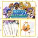 Guppies Ocean Sea Theme Happy Birthday Cake Topper & Mini Cupcake Decorations - 25 Pack - Buy Online on GoSupps.com
