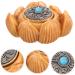 Shop Gatuida Auto-Decor Wooden Buddha Massage Plate | Hand-Carved Home D cor Trailer Jeweling | 3.2x2.7cm Sandalwood Figure - Buy Online on GoSupps.com