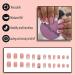 Luxury Pink Square Press on Nails with Rhinestone Design - Short French Tip Acrylic Artificial Nails - Buy Online on GoSupps.com