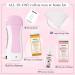 WX BRAVEA Roll on Wax Kit for Hair Removal - Rose & Honey Wax, 100 Wax Strips, Post Wax Oil - Sensitive Skin Soft Wax Depilatory - Brazilian Wax for Women and Men - Buy Online on GoSupps.com