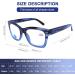 Oversized Blue Light Blocking Computer Reading Glasses - 4 Stylish Pairs for Men & Women UV Protection & Eye Strain Relief 1.5x Magnification - Buy Online on GoSupps.com