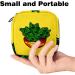 Menstrual Pad Bag with Zipper | Ladies Napkin Pouch & Tampons Collection Bag for Women & Girls - Yellow Cactus - Buy Online on GoSupps.com