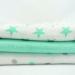 MuslinZ 6pk Baby Muslin Squares Burp Cloths - 100% Pure Soft Cotton - Mint Star Design - 70x70cm - Buy Online on GoSupps.com