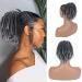 SCENTW Grey Dreadlock Ponytail Extensions for Women Drawstring Ponytail Goddess Coil Dreadlock Drawstring Clip on Ponytails Hair Extensions Fake Ponytail Hairpieces for Black Women TGREY