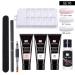 Premium Nail Gel Extension Set - DIY Acrylic Poly-Gel for Perfect Home Nail Art | Quick Building Kit with Double Slide & Scraper - Buy Online on GoSupps.com
