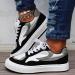Platform Sneakers: Colorblock Lace-Up Casual Shoes for Women & Men - Black - Buy Online on GoSupps.com