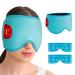 ComfyTemp cool mask sleep mask with cool pads (2 pieces) For dark circles headache sleep and fever lower eyes cold warm compress gel women men 12x140cm