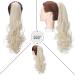 Premium 18 Clip-In Ponytail Extension - Bleached Blonde Heat Resistant Hair Braid for a Natural Look - Buy Online on GoSupps.com