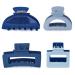 LILIE&WHITE 4 Pack Blue Hair Claw Clips In Large And Medium Rectangle Matte Shiny Hair Clips for Women Thin Thick Curly Hair Strong Hold jaw clip Big Non-slip Square Hair Clip Jaw Clips Hair Accessories for Women