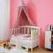 LOAOL Kids Bed Canopy - Pink Pom Pom Cotton Canopy for Crib | Nursery Decor & Play Tent for Girls - Buy Online on GoSupps.com