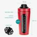 Navaris Stainless Steel Protein Shaker Bottle 750ml - Fitness Cup for Protein Shake - Sport Drinking Bottle for Training - Red (1 Pack) - Buy Online on GoSupps.com