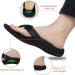 Everhealth Women's Orthotic Flip Flops - Arch Support Sandals for Plantar Fasciitis & Flat Feet - Black (Size 8) - Buy Online on GoSupps.com