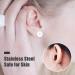 500Pcs Stainless Steel Flat Pad Earring Studs with Backs - Hypoallergenic Earring Posts for Jewelry Making - Silver - Buy Online on GoSupps.com