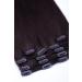 Clip In Extensions Set 100% Real Hair 7 pieces 70g Hair Extension 45 cm Clip-In Hair Extension No. 2 Dark Brown