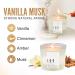 Vanilla Candle | Vanilla Musk Scented Soy Candle - Large 8 oz | Long Burn Time | HHI Candles - Buy Online on GoSupps.com